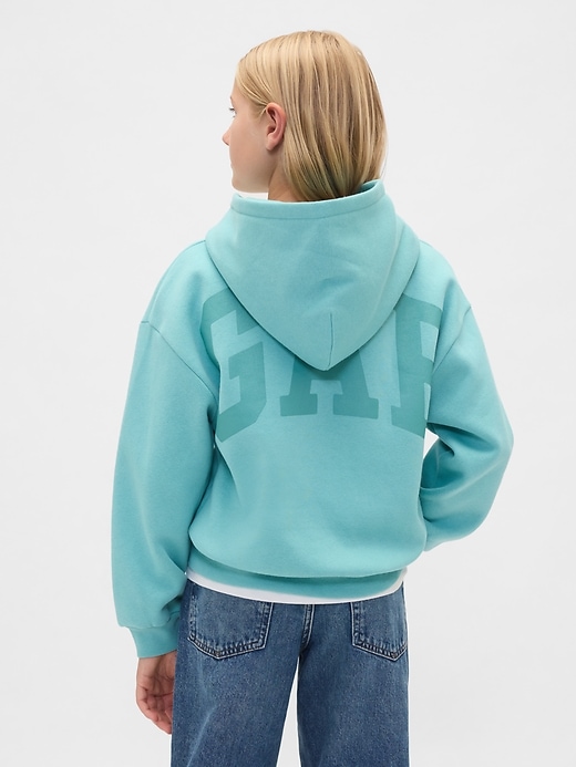 felpa con cappuccio con logo vintagesoft per bambini