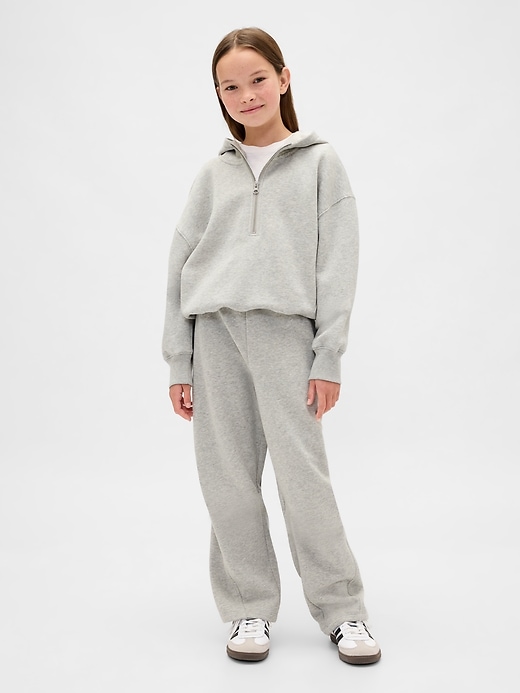 felpa con cappuccio mezza zip vintagesoft per bambini