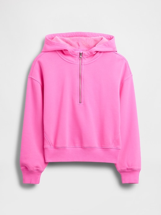 felpa con cappuccio mezza zip vintagesoft per bambini