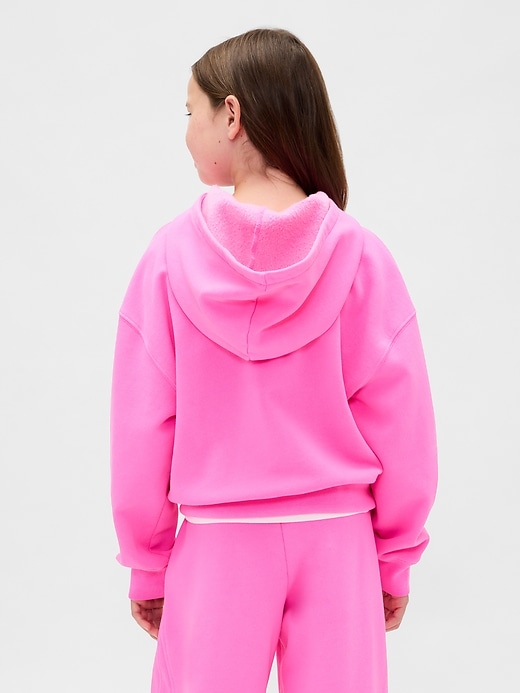 felpa con cappuccio mezza zip vintagesoft per bambini