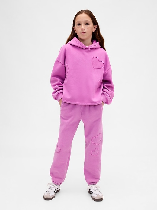 felpa con cappuccio e toppa rilassata vintagesoft per bambini