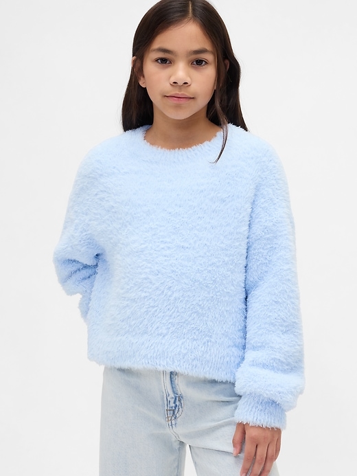 maglione girocollo con ciglia per bambini