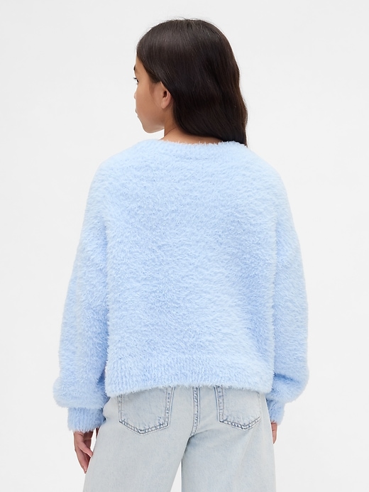 maglione girocollo con ciglia per bambini