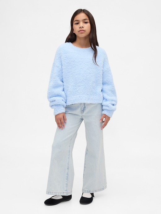 maglione girocollo con ciglia per bambini