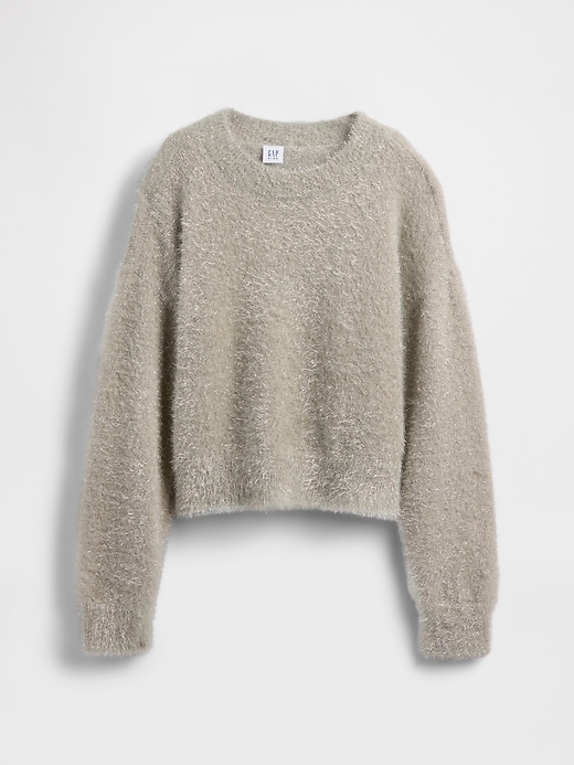 maglione girocollo con ciglia metallizzate per bambini