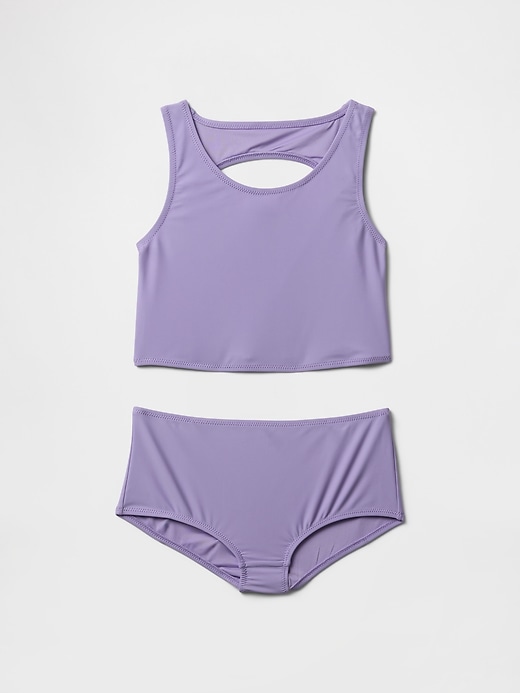 costume da bagno due pezzi tankini con ritaglio per bambini