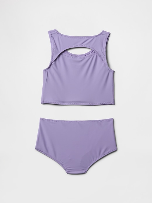 costume da bagno due pezzi tankini con ritaglio per bambini