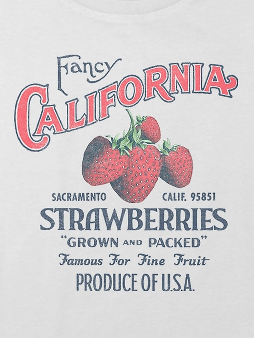 maglietta corta squadrata con grafica california strawberries per bambini