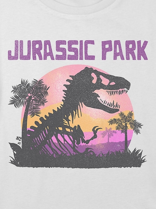 maglietta corta squadrata con grafica jurassic park per bambini