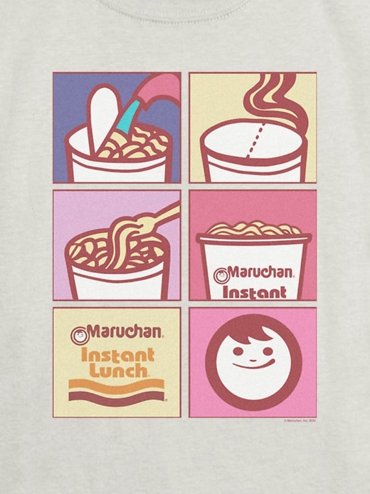 maglietta grafica per bambini maruchan noodle grid