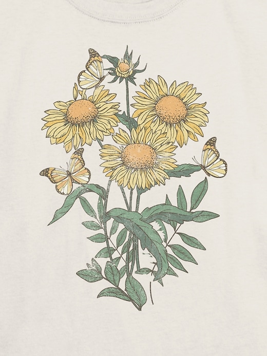 t-shirt grafica con girasoli per bambini