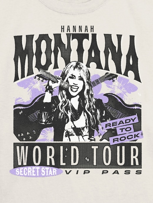 maglietta grafica per bambini hannah montana world tour