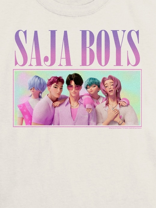maglietta grafica per bambini k-pop demon hunters saja boys