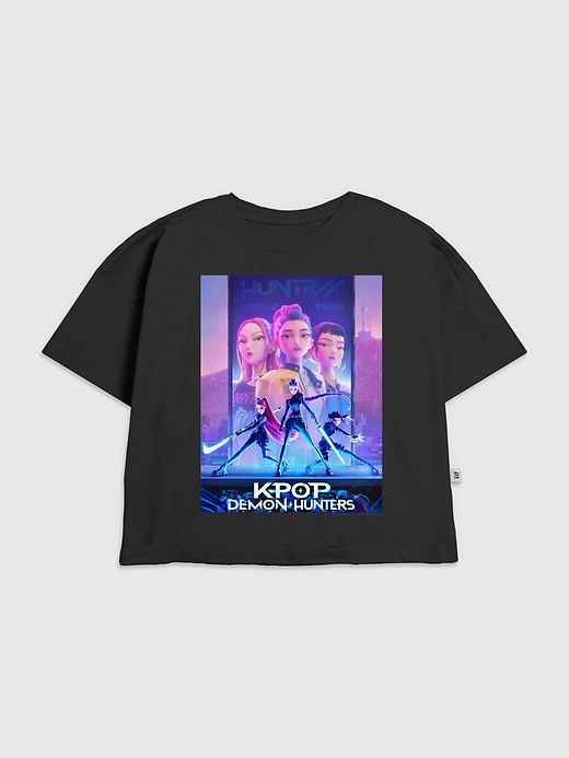 maglietta grafica per bambini con poster k-pop demon hunters
