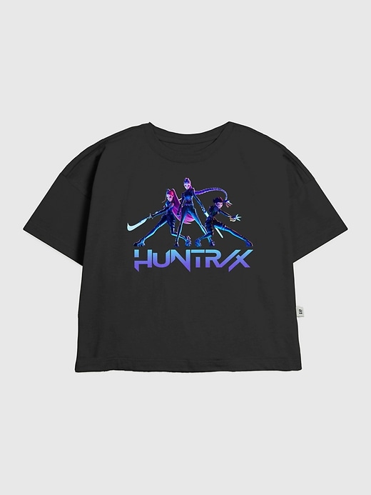 maglietta grafica k-pop per bambini demon hunters huntrix