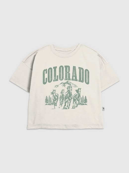 maglietta grafica per bambini colorado horses