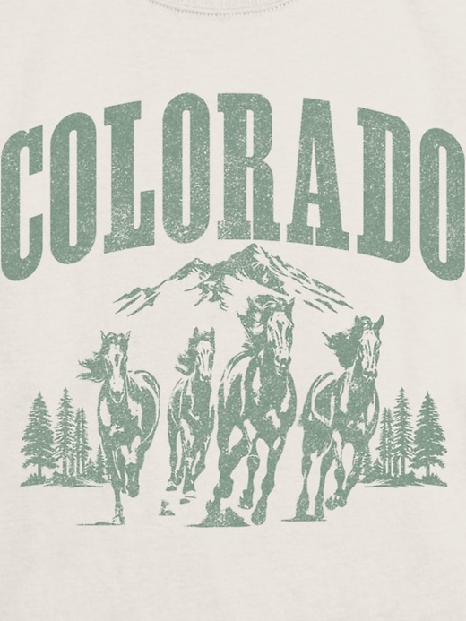 maglietta grafica per bambini colorado horses
