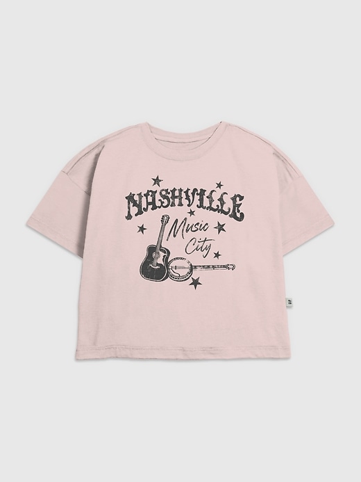 maglietta grafica per bambini nashville music city