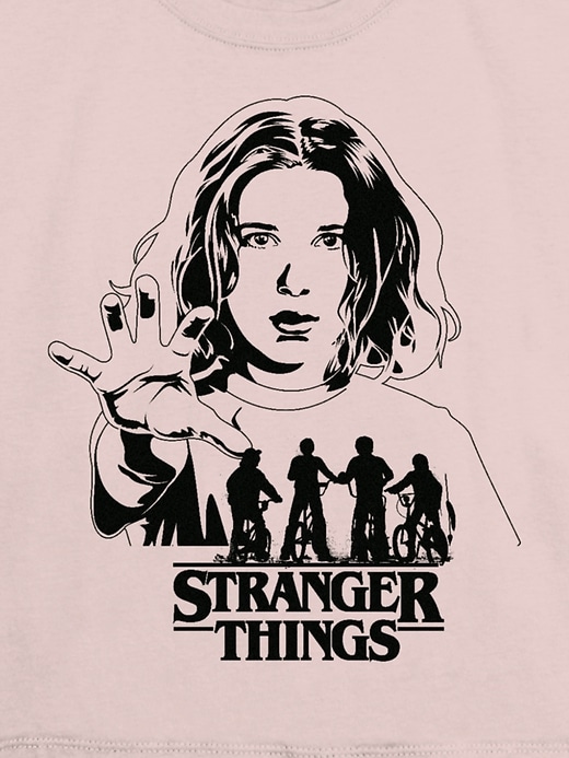 maglietta grafica per bambini stranger things hawkins bike ride