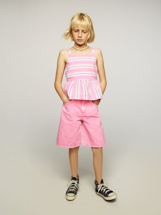 top peplo in popeline per bambini