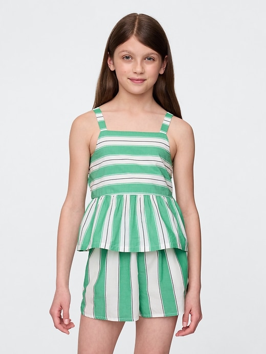 top peplo in popeline per bambini