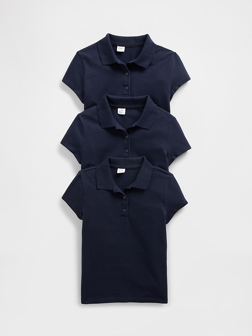 polo uniforme per bambini confezione da 3
