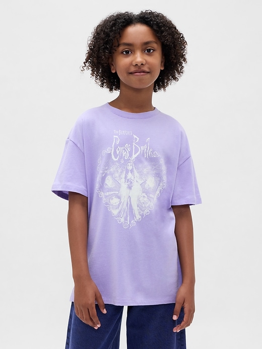 t-shirt grafica oversize per bambini con tunica