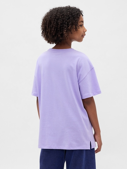t-shirt grafica oversize per bambini con tunica