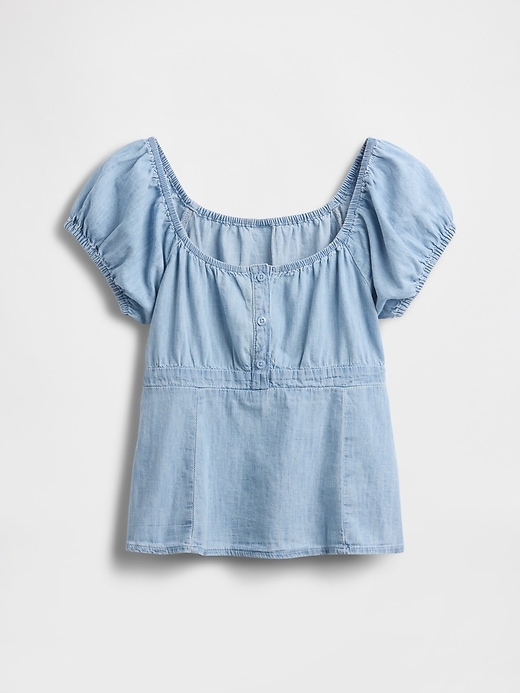 top babydoll in denim per bambini