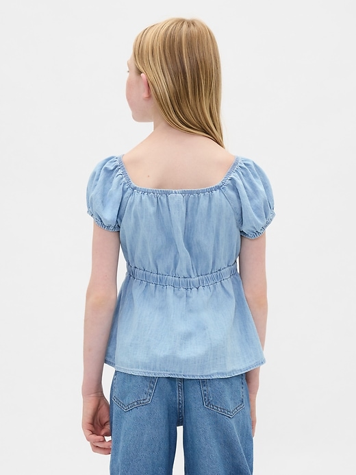 top babydoll in denim per bambini