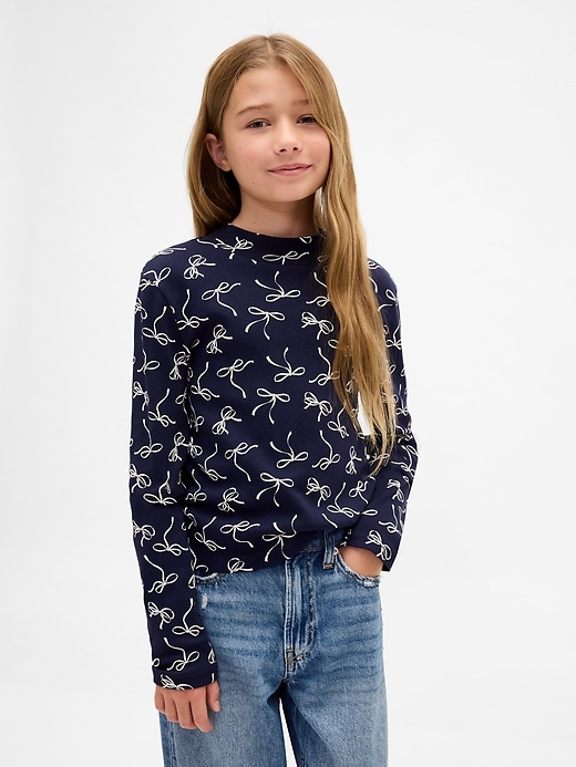 t-shirt a collo alto a coste per bambini