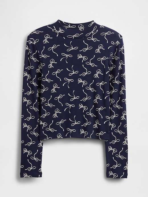 t-shirt a collo alto a coste per bambini