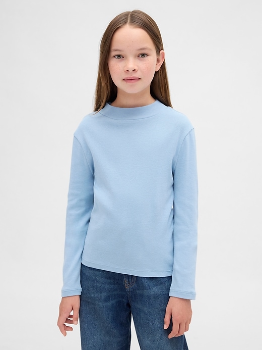 t-shirt a collo alto a coste per bambini