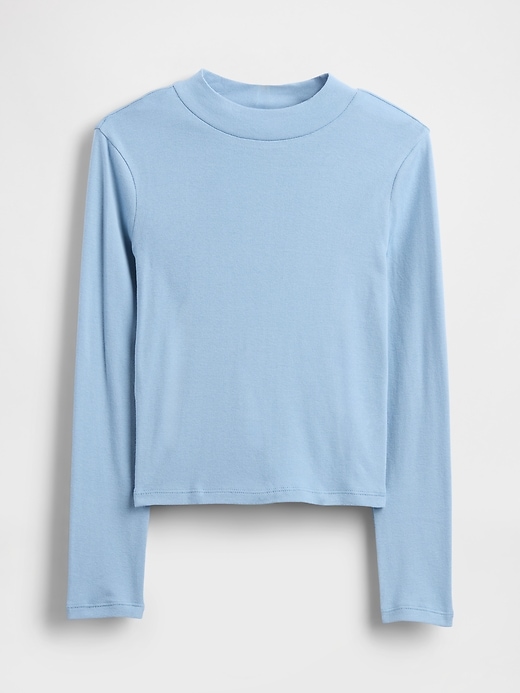 t-shirt a collo alto a coste per bambini