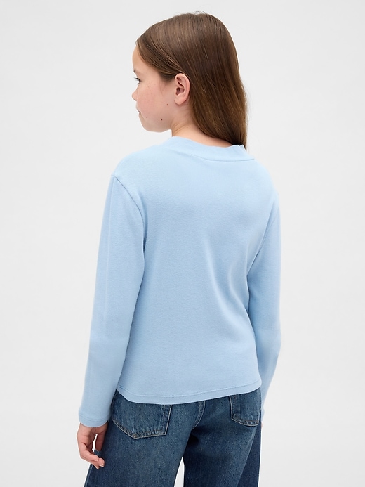 t-shirt a collo alto a coste per bambini