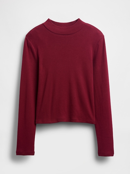 t-shirt a collo alto a coste per bambini