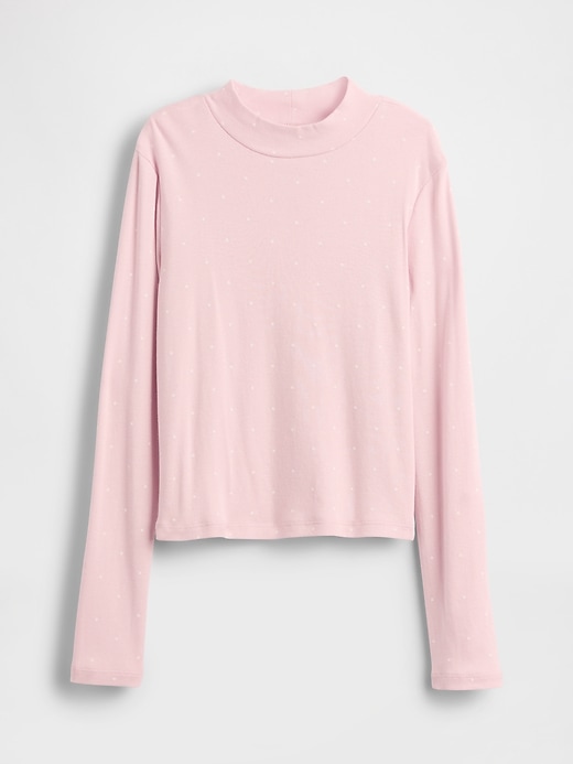 t-shirt a collo alto a coste per bambini
