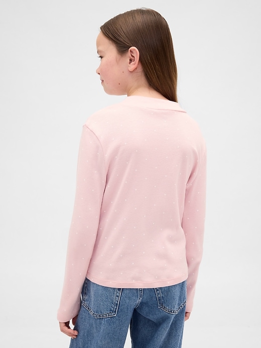 t-shirt a collo alto a coste per bambini