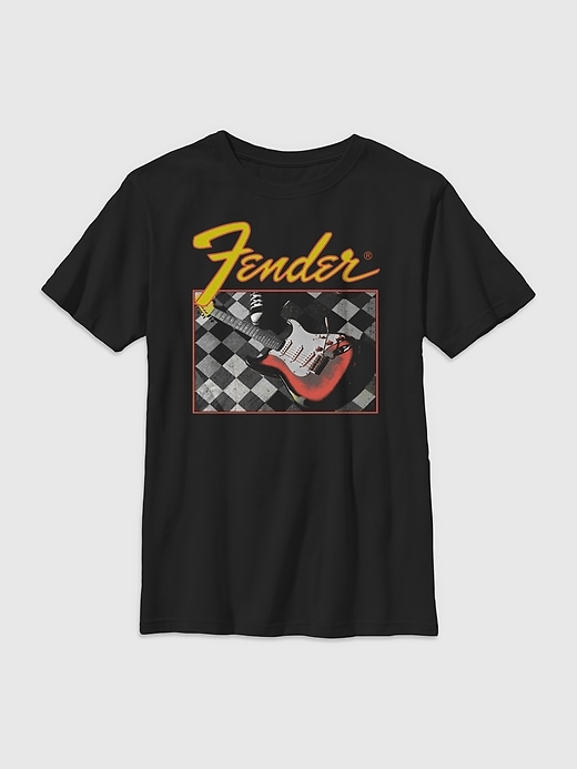 maglietta a quadri per chitarra fender per bambini