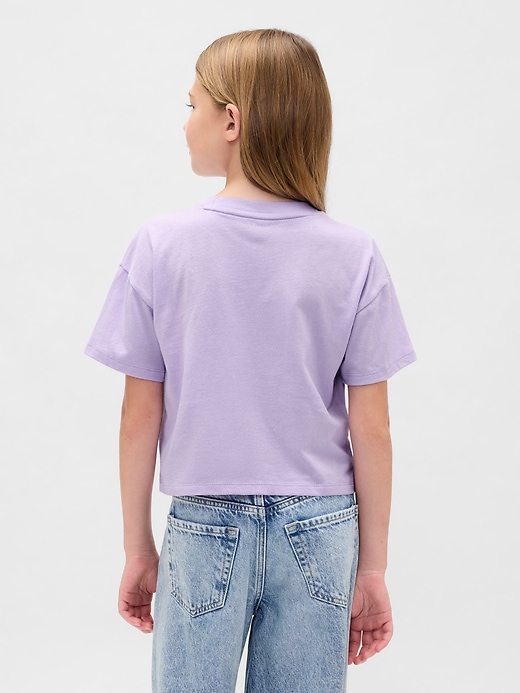 t-shirt grafica oversize con paillettes flippy per bambini