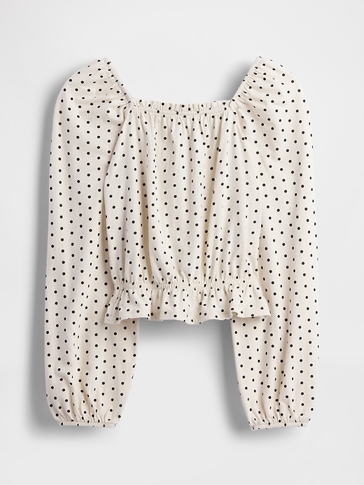 top peplo stropicciato per bambini