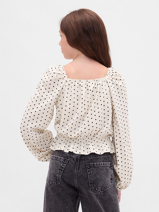 top peplo stropicciato per bambini