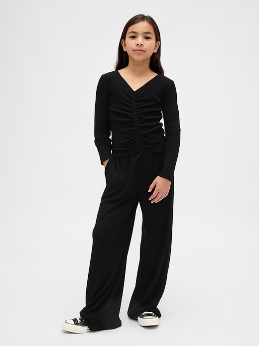 top arricciato a coste softspun per bambini
