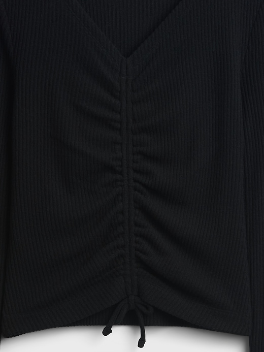 top arricciato a coste softspun per bambini