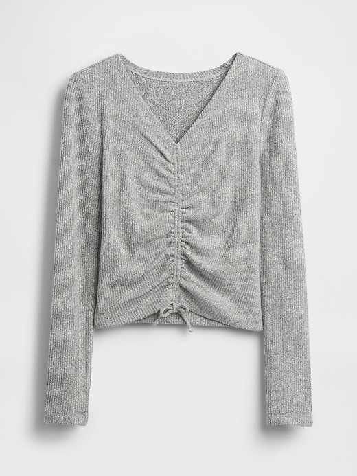 top arricciato a coste softspun per bambini