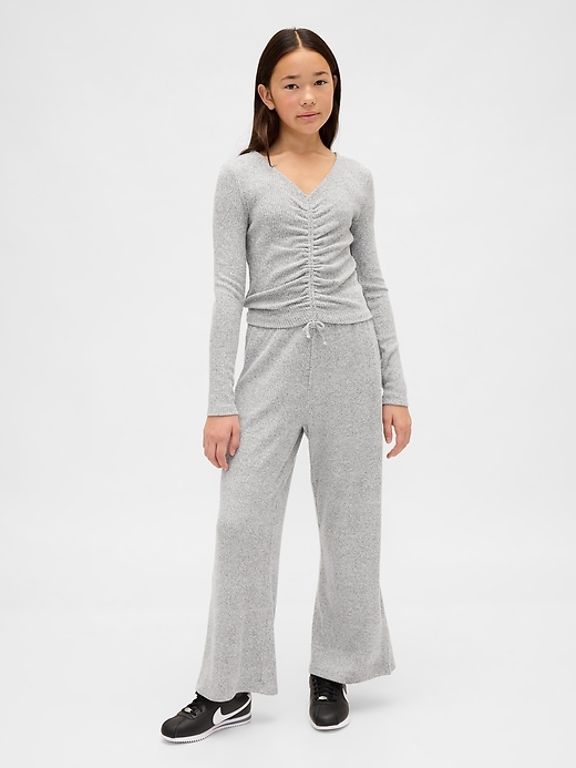 top arricciato a coste softspun per bambini