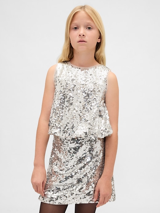 top a bolle con paillettes per bambini