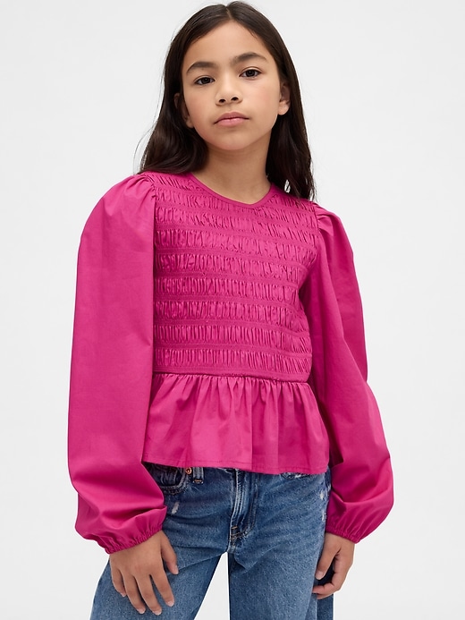top peplo arricciato per bambini