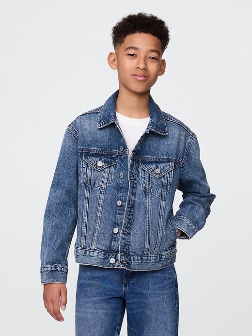 giacca in denim icon in cotone biologico per bambini