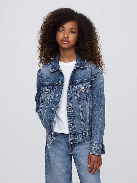 giacca in denim icon in cotone biologico per bambini